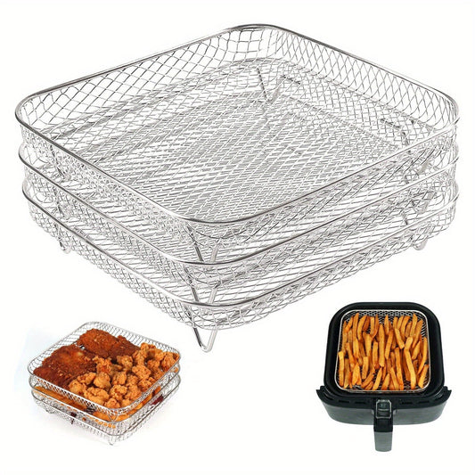 3-Tier Stainless Steel Air Fryer Rack Set