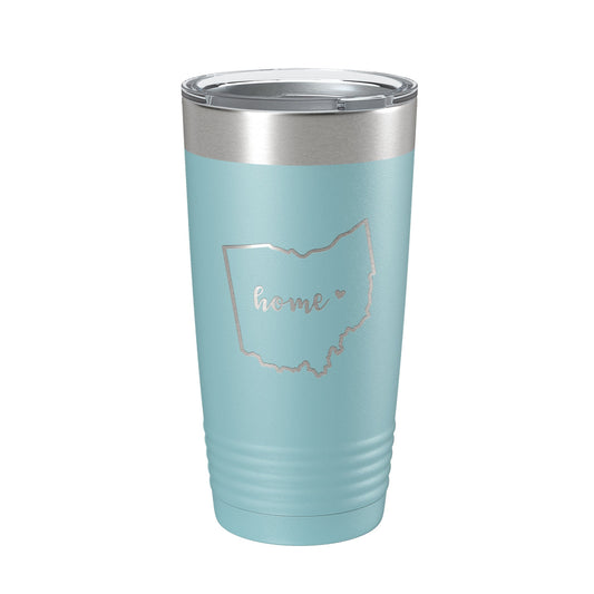 Ohio Tumbler Home State Travel Mug Insulated Laser Engraved Map Coffee Cup 20 oz