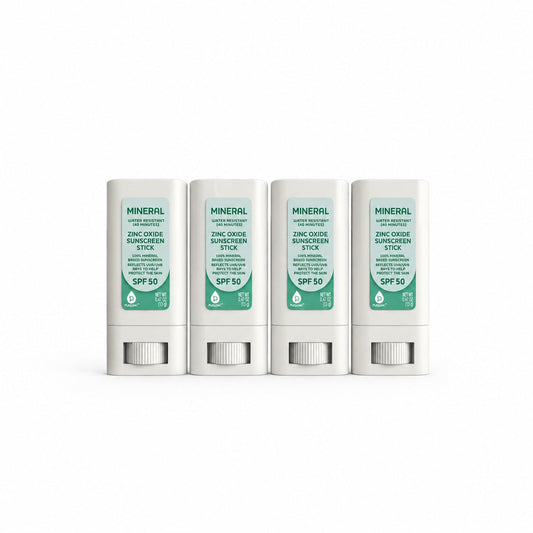Pursonic Mineral Zinc Oxide Sunscreen Stick SPF 50 – Broad Spectrum Sun Protection | 4-Pack Value Bundle